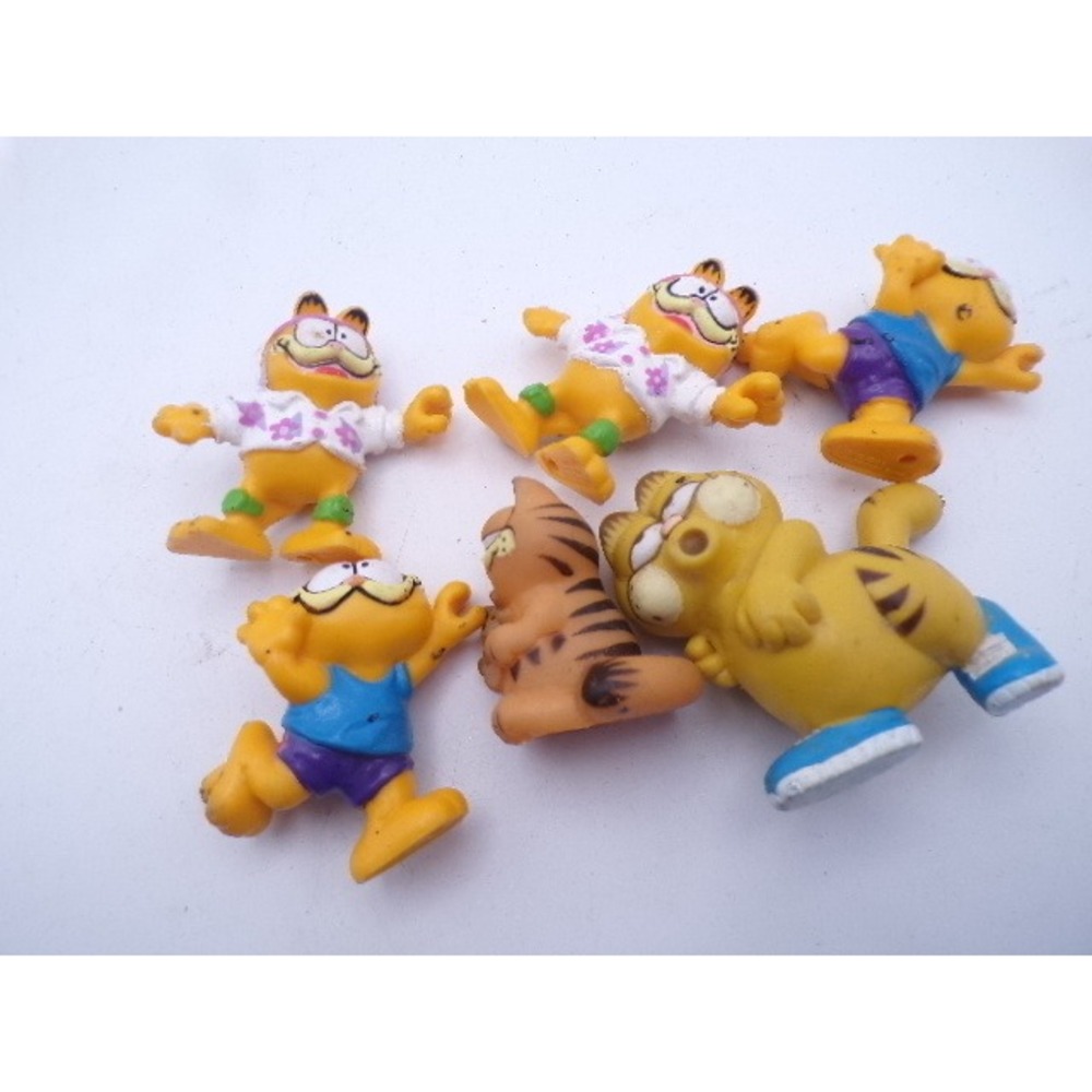 Lot of 6 Vintage Garfield Cat Figures Collectible Toys